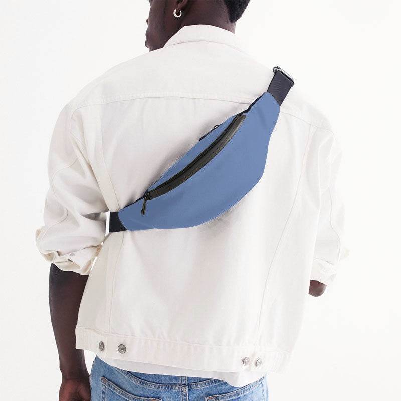 Light Medium Blue Belt Bag (IB1-ME-LI) - Man Back