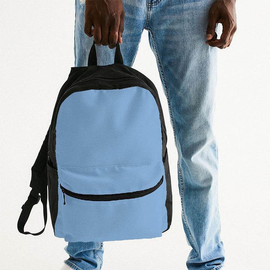 Light Medium Blue Canvas Backpack (IB3-ME-LI) - Man Holding