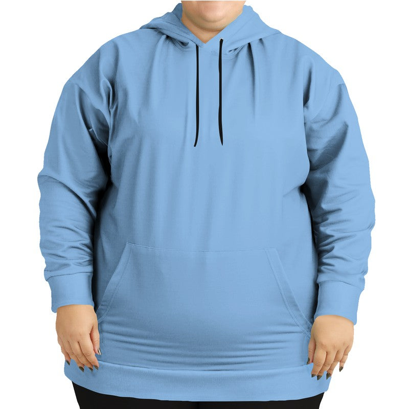 Light Medium Blue Hoodie PLUS (IB3-ME-LI) - Woman Front PLUS