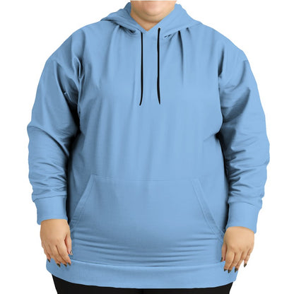 Light Medium Blue Hoodie PLUS (IB3-ME-LI) - Woman Front PLUS