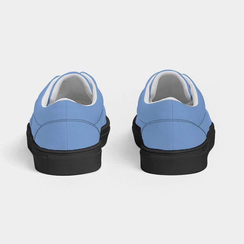 Light Medium Blue Men's Canvas Sneakers (IB2-ME-LI) - Back