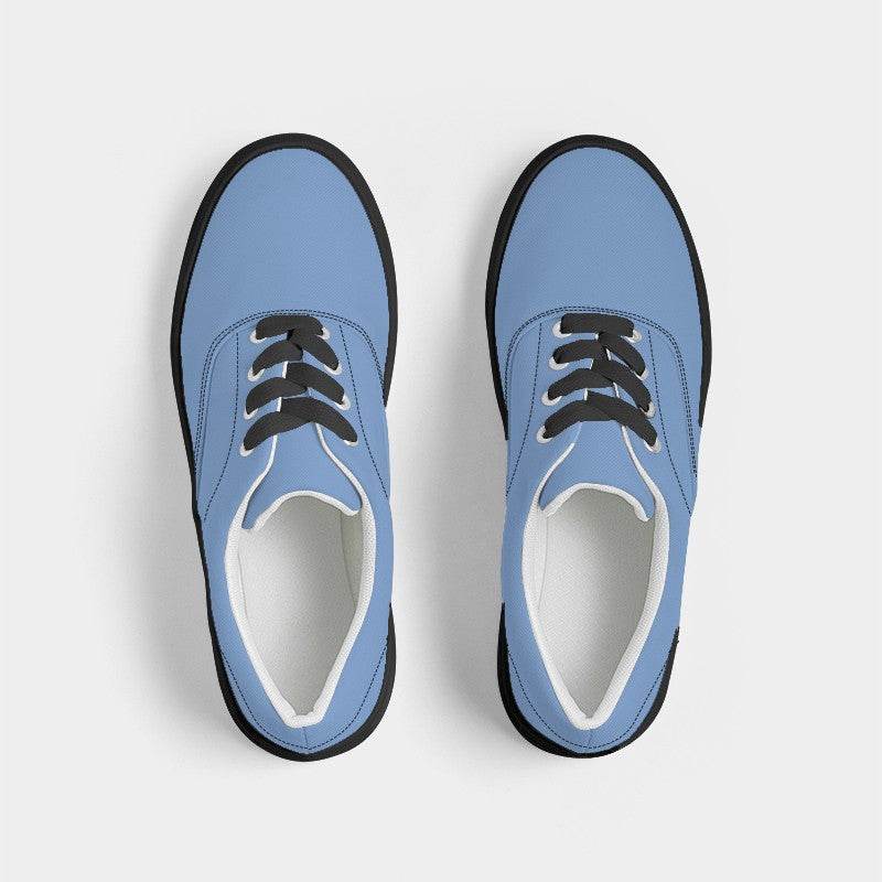Light Medium Blue Men's Canvas Sneakers (IB2-ME-LI) - Top