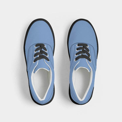 Light Medium Blue Men's Canvas Sneakers (IB2-ME-LI) - Top