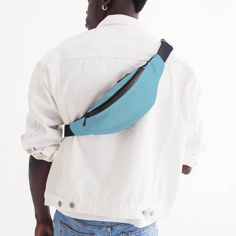 Light Medium Cyan Belt Bag (BC3-ME-LI) - Man Back