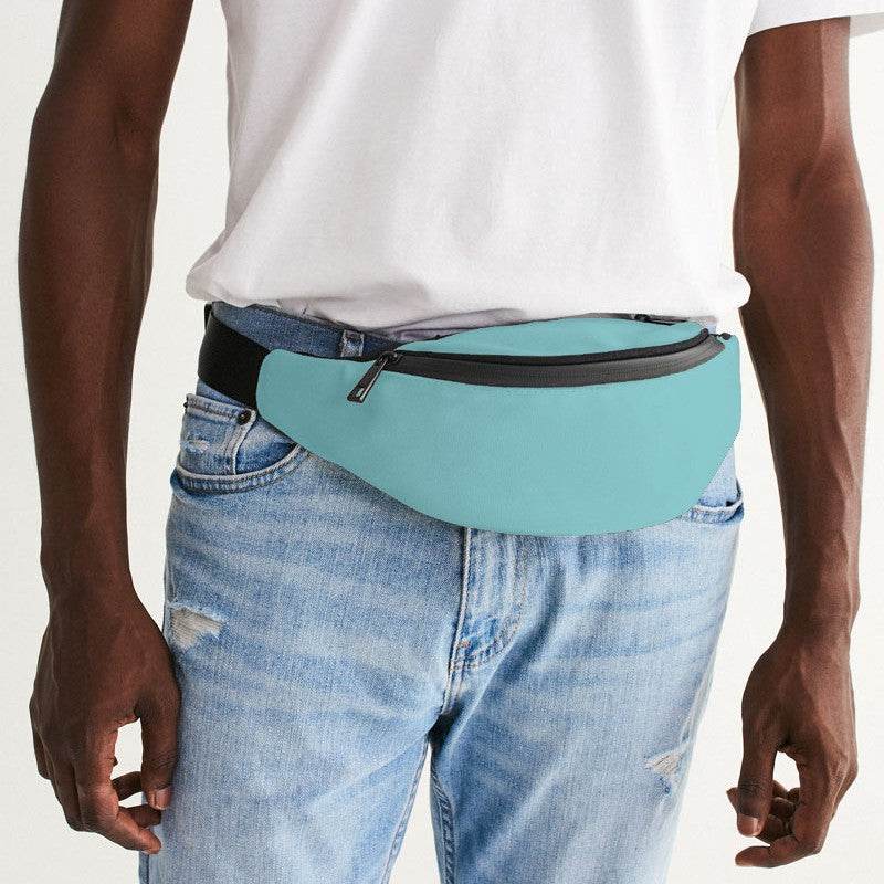 Light Medium Cyan Belt Bag (CBG1-ME-LI) - Man Front CloseUp
