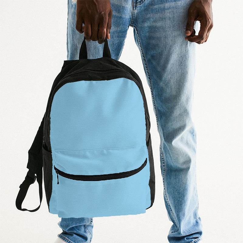Light Medium Cyan Canvas Backpack (BC1-ME-LI) - Man Holding