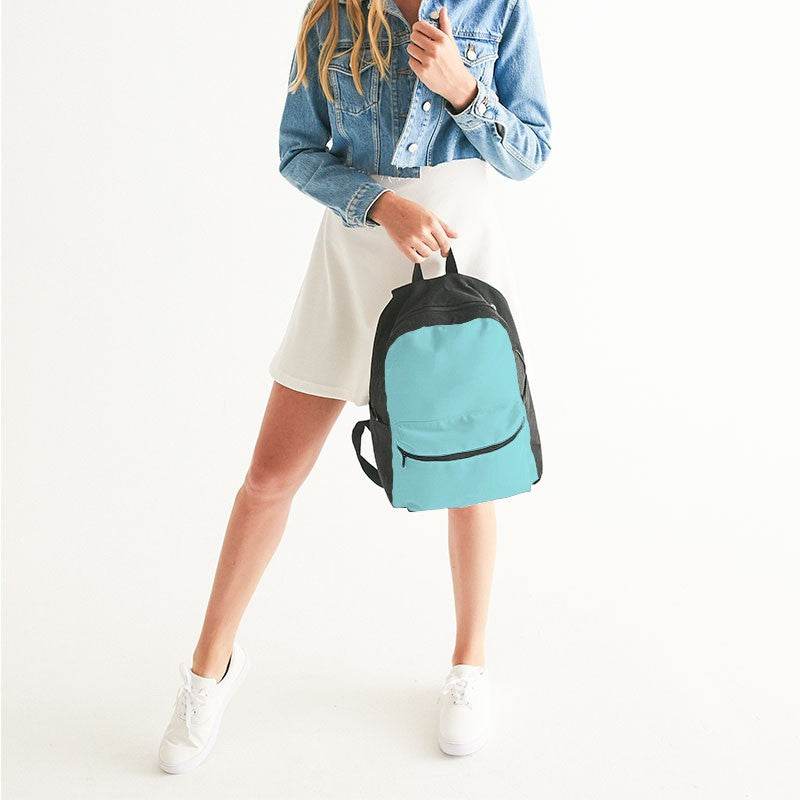 Light Medium Cyan Canvas Backpack (CBG1-ME-LI) - Woman