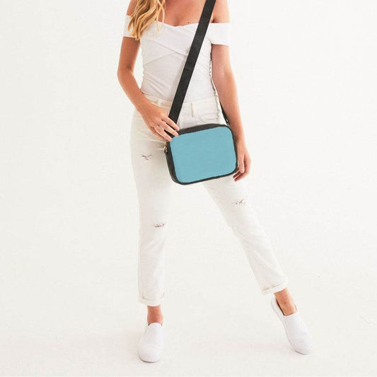 Light Medium Cyan Crossbody Bag (C-ME-LI) - Woman Front