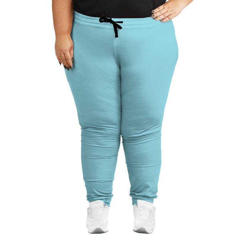 Light Medium Cyan Joggers PLUS (C-ME-LI) - Woman Front PLUS