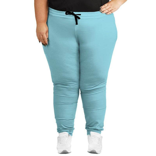 Light Medium Cyan Joggers PLUS (C-ME-LI) - Woman Front PLUS