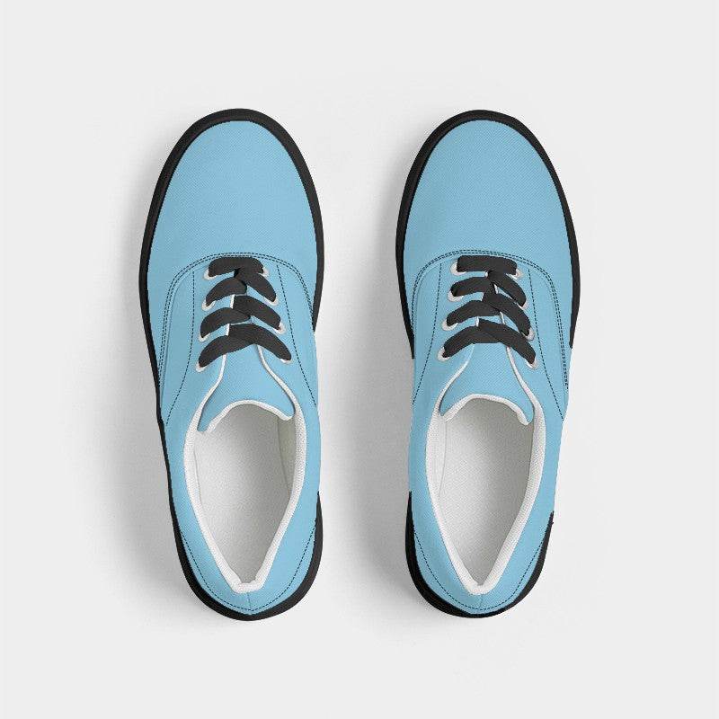Light Medium Cyan Men's Canvas Sneakers (BC2-ME-LI) - Top