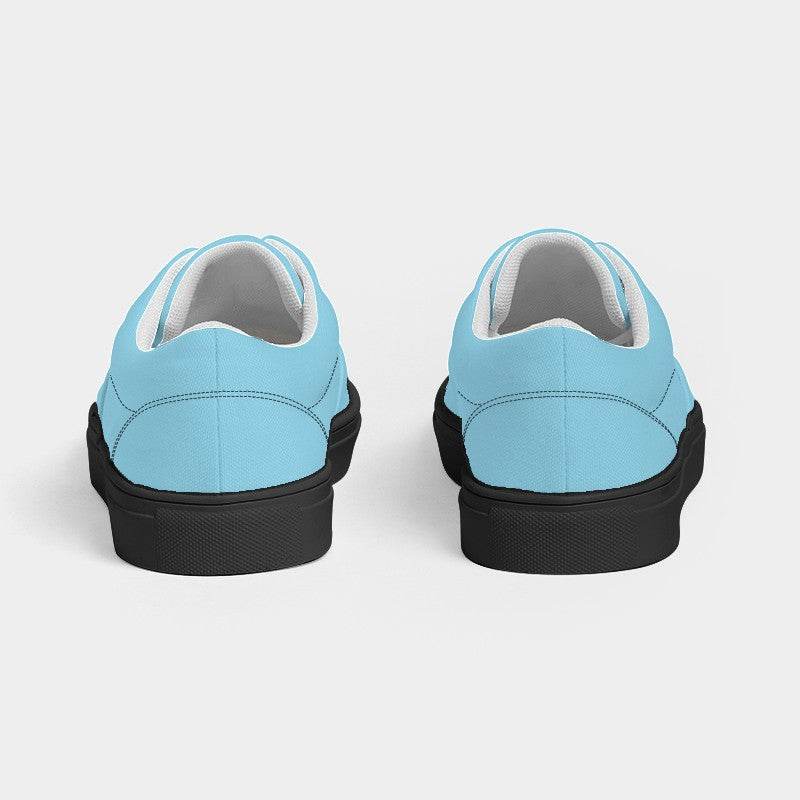 Light Medium Cyan Men's Canvas Sneakers (BC3-ME-LI) - Back