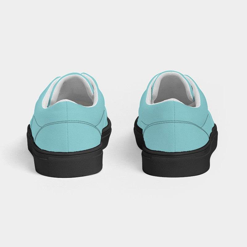 Light Medium Cyan Men's Canvas Sneakers (CBG1-ME-LI) - Back