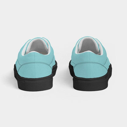 Light Medium Cyan Men's Canvas Sneakers (CBG1-ME-LI) - Back