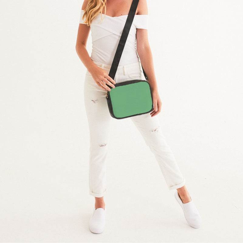 Light Medium Green Crossbody Bag (G-ME-LI) - Woman Front