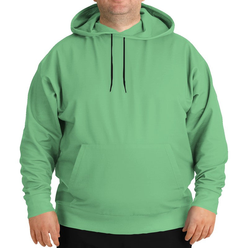 Light Medium Green Hoodie PLUS (G-ME-LI) - Man Front PLUS