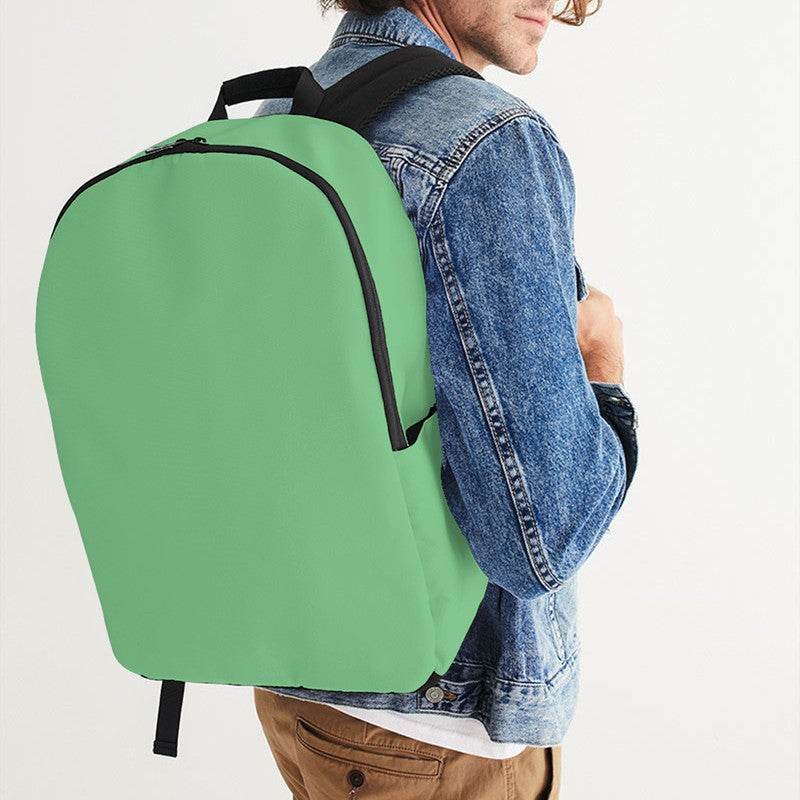 Light Medium Green Waterproof Backpack (G-ME-LI) - Man CloseUp