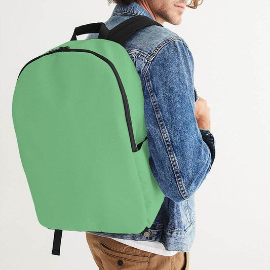 Light Medium Green Waterproof Backpack (G-ME-LI) - Man CloseUp