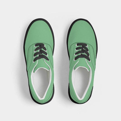 Light Medium Green Women's Canvas Sneakers (G-ME-LI) - Top