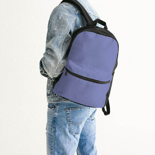 Light Medium Indigo Canvas Backpack (PUI3-ME-LI) - Man Back CloseUp