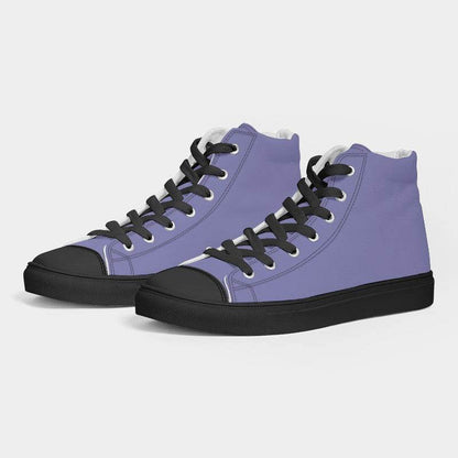 Light Medium Indigo Men's High-Top Canvas Sneakers (PUI2-ME-LI) - Side 3