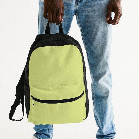 Light Medium Lime Canvas Backpack (LY1-ME-LI) - Man Holding
