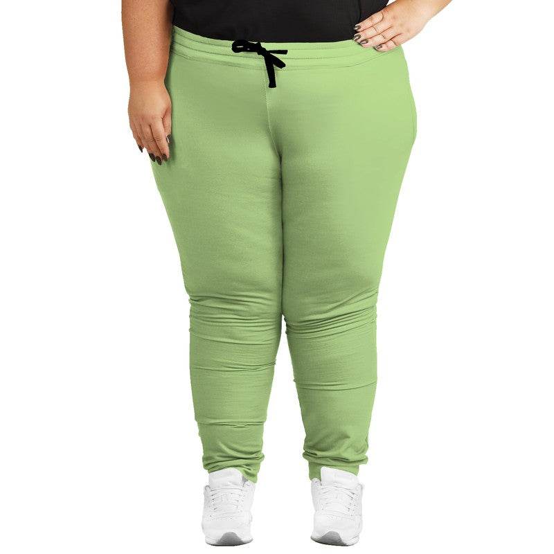 Light Medium Lime Joggers PLUS (GL3-ME-LI) - Woman Front PLUS