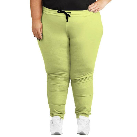 Light Medium Lime Joggers PLUS (LY1-ME-LI) - Woman Front PLUS