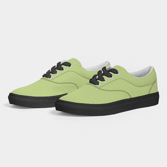 Light Medium Lime Men's Canvas Sneakers (L-ME-LI) - Side 3