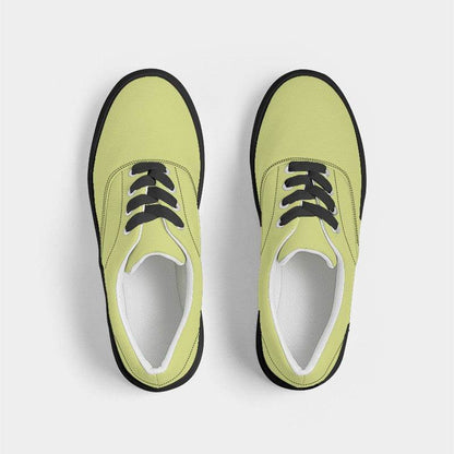 Light Medium Lime Men's Canvas Sneakers (LY1-ME-LI) - Top