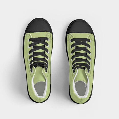 Light Medium Lime Men's High-Top Canvas Sneakers (L-ME-LI) - Top