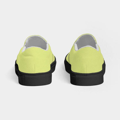 Light Medium Lime Men's Slip-On Canvas Sneakers (LY1-ME-LI) - Back