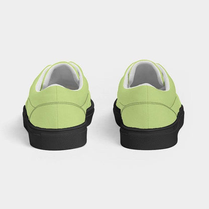Light Medium Lime Women's Canvas Sneakers (L-ME-LI) - Back