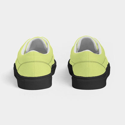 Light Medium Lime Women's Canvas Sneakers (LY1-ME-LI) - Back