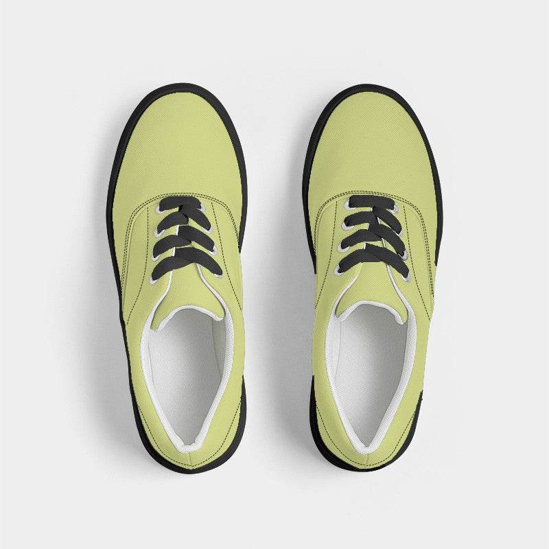 Light Medium Lime Women's Canvas Sneakers (LY1-ME-LI) - Top