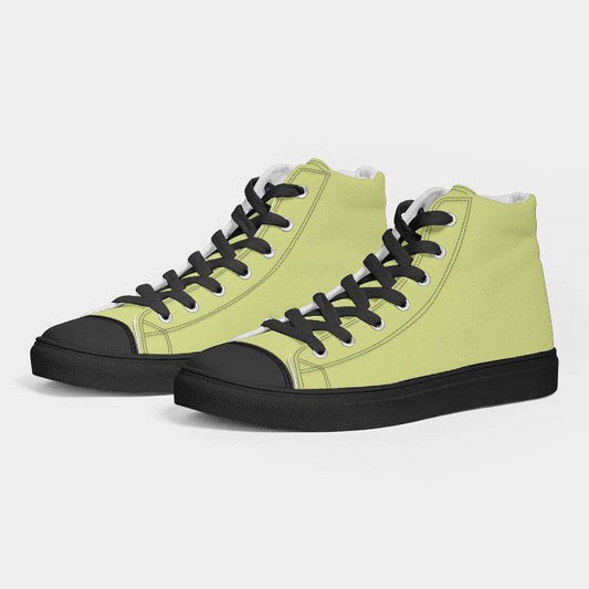 Light Medium Lime Women's High-Top Canvas Sneakers (LY1-ME-LI) - Side 3