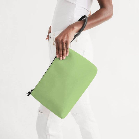 Light Medium Lime Zip Pouch (GL3-ME-LI) - Side Holding