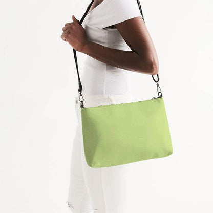Light Medium Lime Zip Pouch (L-ME-LI) - Side CloseUp