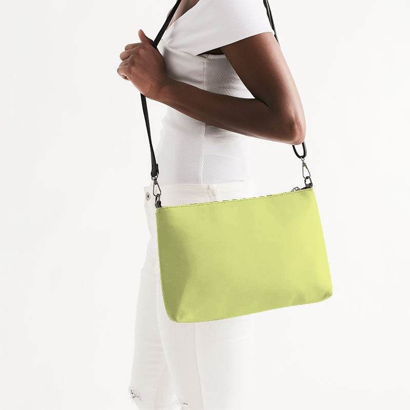 Light Medium Lime Zip Pouch (LY1-ME-LI) - Side CloseUp