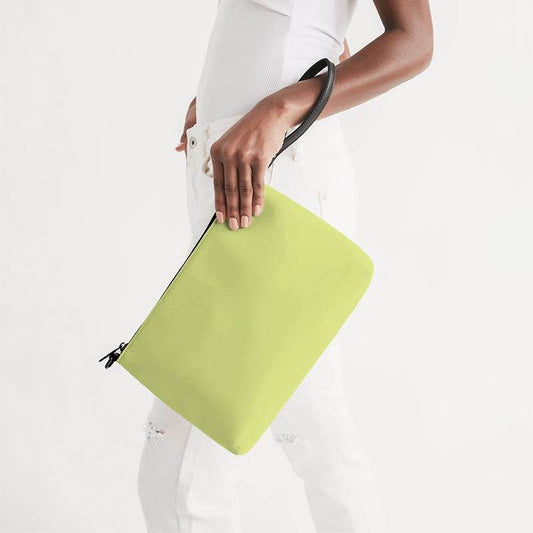 Light Medium Lime Zip Pouch (LY1-ME-LI) - Side Holding