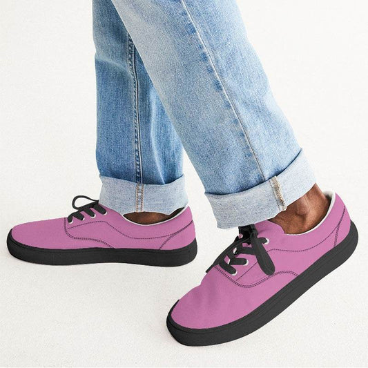 Light Medium Magenta Men's Canvas Sneakers (PIM2-ME-LI) - Man CloseUp