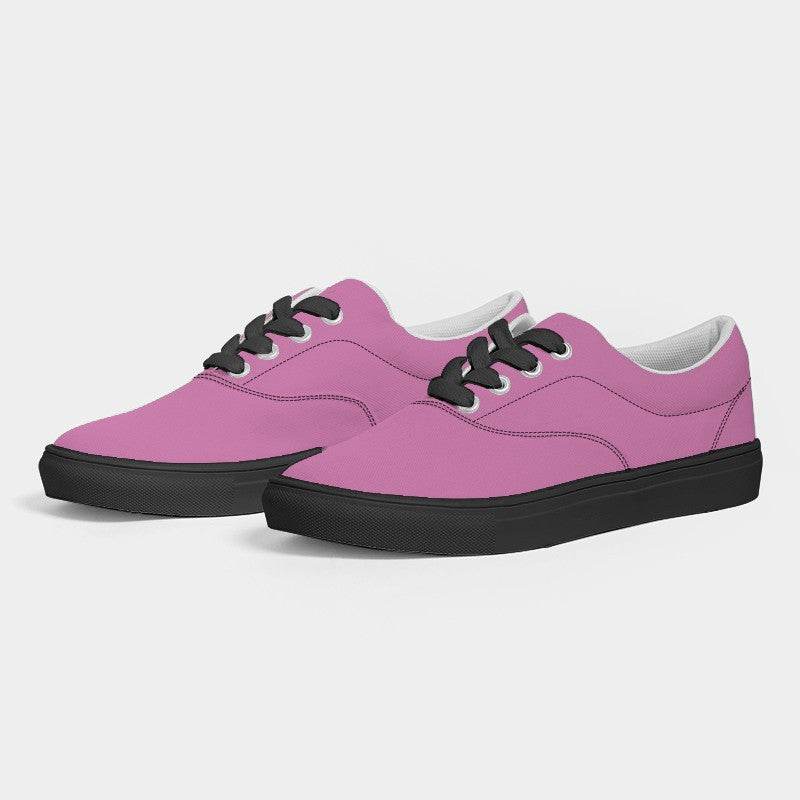 Light Medium Magenta Men's Canvas Sneakers (PIM2-ME-LI) - Side 3
