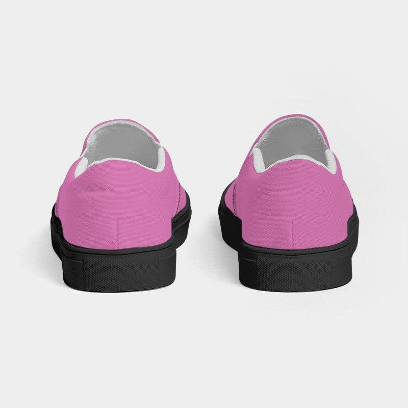 Light Medium Magenta Men's Slip-On Canvas Sneakers (PIM2-ME-LI) - Back