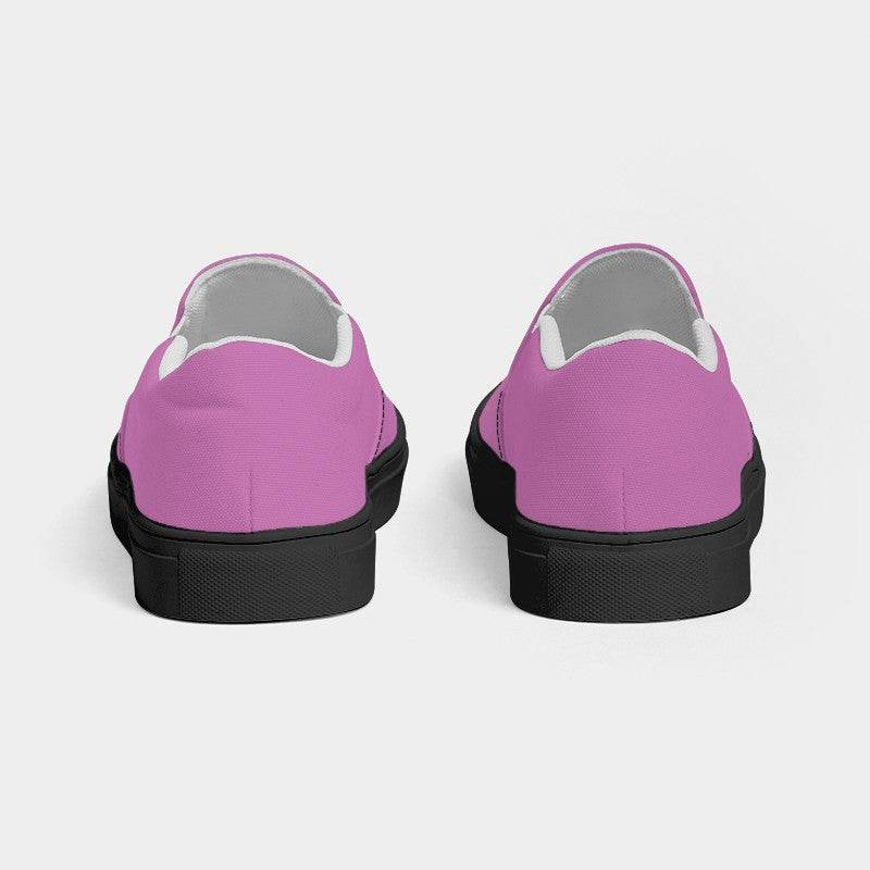 Light Medium Magenta Men's Slip-On Canvas Sneakers (PIM3-ME-LI) - Back