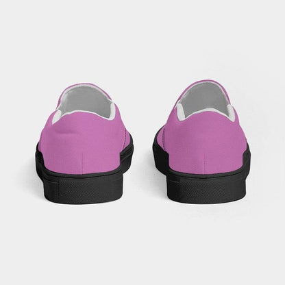 Light Medium Magenta Men's Slip-On Canvas Sneakers (PIM3-ME-LI) - Back