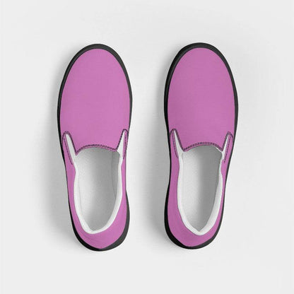 Light Medium Magenta Women's Slip-On Canvas Sneakers (PIM3-ME-LI) - Top