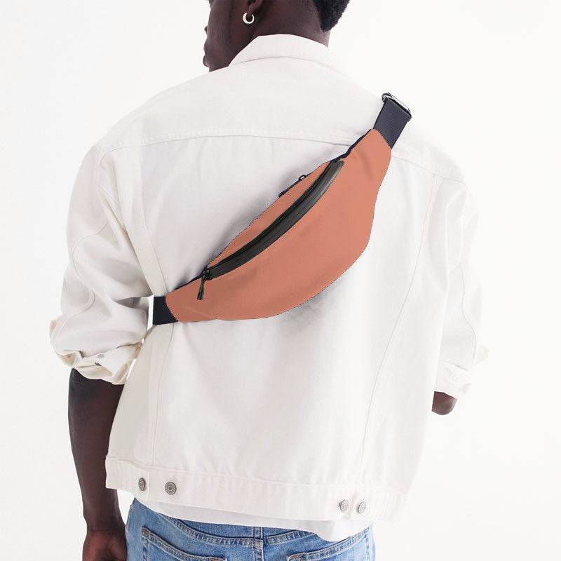 Light Medium Orange Belt Bag (OR3-ME-LI) - Man Back