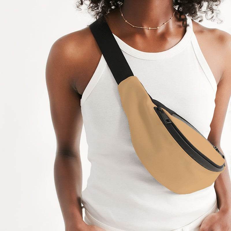 Light Medium Orange Belt Bag (YO3-ME-LI) - Woman Front CloseUp