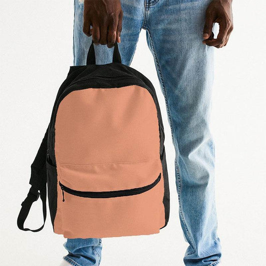Light Medium Orange Canvas Backpack (OR2-ME-LI) - Man Holding