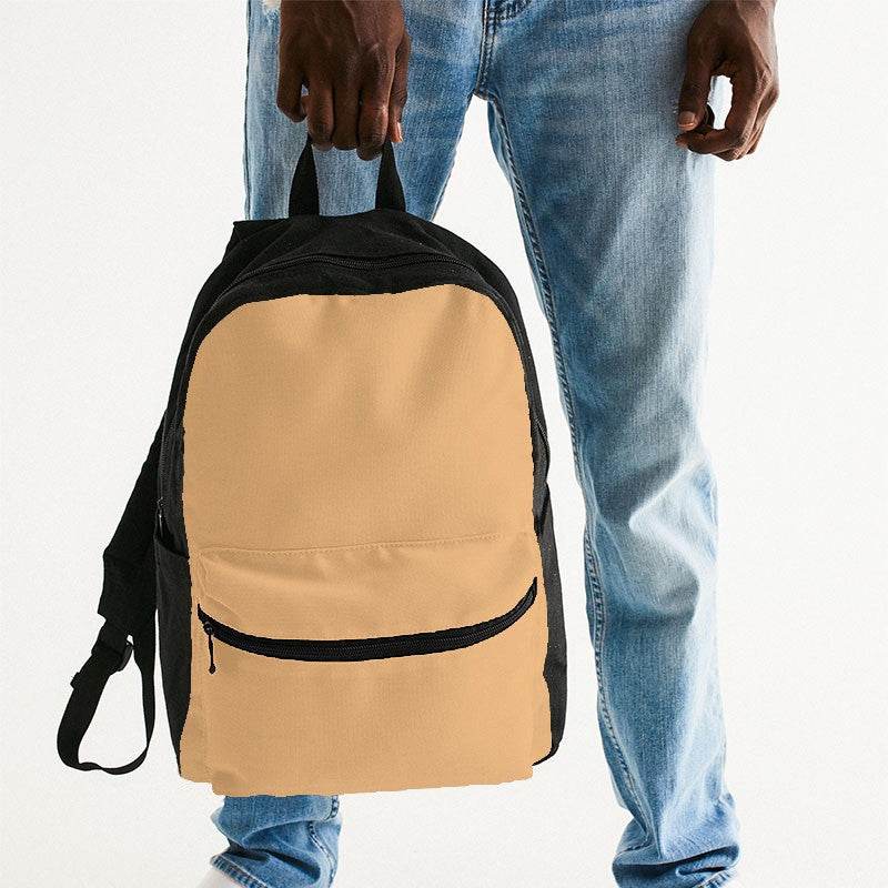 Light Medium Orange Canvas Backpack (YO3-ME-LI) - Man Holding